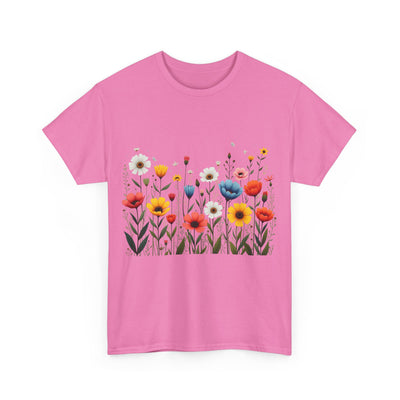 Wildflowers, Graphic T-Shirts for Women, Floral Shirt, Womens Short Sleeve, Ladies Graphic Tees #5114TTS