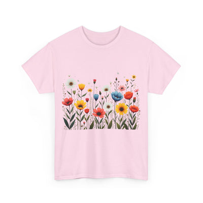 Wildflowers, Graphic T-Shirts for Women, Floral Shirt, Womens Short Sleeve, Ladies Graphic Tees #5114TTS
