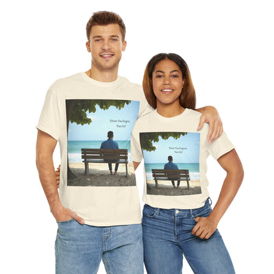 Have You Forgiven Your Ex?Man on Bench Looking at Waves, Forgiving T-Shirt, Forgiveness, Relationship Healing Top #5005STS