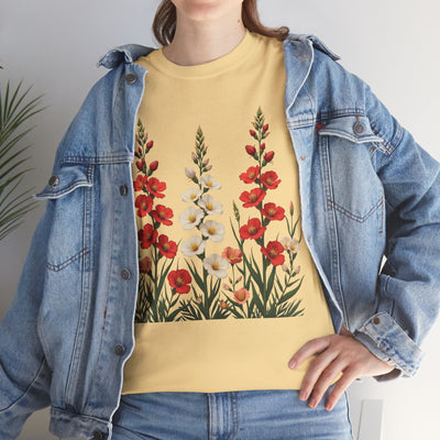 Wildflowers, Graphic T-Shirts for Women, Floral Shirt, Womens Short Sleeve, Ladies Graphic Tees #5123TTS