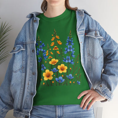 Wildflowers, Graphic T-Shirts for Women, Floral Shirt, Womens Short Sleeve, Ladies Graphic Tees #5121TTS