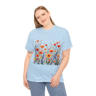 Wildflowers, Graphic T-Shirts for Women, Floral Shirt, Womens Short Sleeve, Ladies Graphic Tees #5105TTS