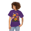 Wildflowers and Pink & Yellow Roses, Graphic T-Shirts for Women, Floral Shirt, Womens Short Sleeve, Ladies Graphic Tees #5147TTS