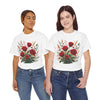 Wildflowers and Red Roses, Graphic T-Shirts for Women, Floral Shirt, Womens Short Sleeve, Ladies Graphic Tees #5129TTS