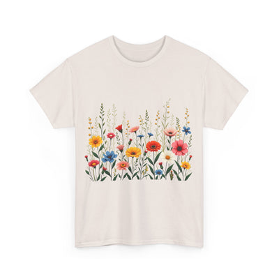 Wildflowers, Graphic T-Shirts for Women, Floral Shirt, Womens Short Sleeve, Ladies Graphic Tees #5113TTS