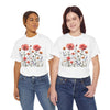 Wildflowers and Pink Roses, Graphic T-Shirts for Women, Floral Shirt, Womens Short Sleeve, Ladies Graphic Tees #5015TTS