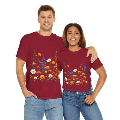 Wildflowers, Graphic T-Shirts for Women, Floral Shirt, Womens Short Sleeve, Ladies Graphic Tees #5110TTS