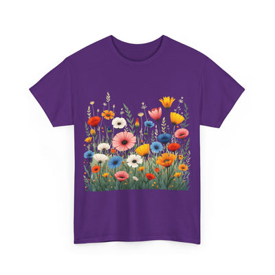 Wildflowers, Graphic T-Shirts for Women, Floral Shirt, Womens Short Sleeve, Ladies Graphic Tees #5108TTS