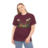 Wildflowers and White Roses, Graphic T-Shirts for Women, Floral Shirt, Womens Short Sleeve, Ladies Graphic Tees #5039TTS