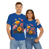 Wildflowers and Pink & Yellow Roses, Graphic T-Shirts for Women, Floral Shirt, Womens Short Sleeve, Ladies Graphic Tees #5147TTS