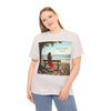 Have You Forgiven Your Ex?  Woman on Bench Looking at Waves, Forgiving T-Shirt, Forgiveness, Relationship Healing Top #5002STS