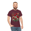 Wildflowers and Red Roses, Graphic T-Shirts for Women, Floral Shirt, Womens Short Sleeve, Ladies Graphic Tees #5129TTS