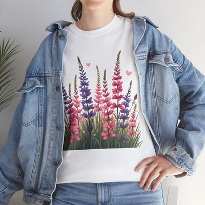 Wildflowers, Graphic T-Shirts for Women, Floral Shirt, Womens Short Sleeve, Ladies Graphic Tees #5119TTS