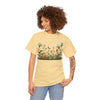 Wildflowers and White Roses, Graphic T-Shirts for Women, Floral Shirt, Womens Short Sleeve, Ladies Graphic Tees #5039TTS