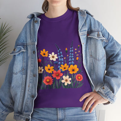 Wildflowers, Graphic T-Shirts for Women, Floral Shirt, Womens Short Sleeve, Ladies Graphic Tees #5111TTS