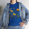 Wildflowers and a Yellow Rose, Graphic T-Shirts for Women, Floral Shirt, Womens Short Sleeve, Ladies Graphic Tees #5009TTS