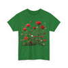 Wildflowers and Red Roses, Graphic T-Shirts for Women, Floral Shirt, Womens Short Sleeve, Ladies Graphic Tees #5035TTS