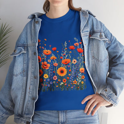 Wildflowers, Graphic T-Shirts for Women, Floral Shirt, Womens Short Sleeve, Ladies Graphic Tees #5105TTS