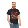 Wildflowers and Red Roses, Graphic T-Shirts for Women, Floral Shirt, Womens Short Sleeve, Ladies Graphic Tees #5129TTS