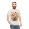 Wildflowers and Pink & Yellow Roses, Graphic T-Shirts for Women, Floral Shirt, Womens Short Sleeve, Ladies Graphic Tees #5140TTS