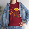 Wildflowers and a Yellow Rose, Graphic T-Shirts for Women, Floral Shirt, Womens Short Sleeve, Ladies Graphic Tees #5010TTS