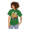 Wildflowers and Pink & Yellow Roses, Graphic T-Shirts for Women, Floral Shirt, Womens Short Sleeve, Ladies Graphic Tees #5136TTS