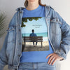 Have You Forgiven Your Ex?  Man on Bench Looking at Waves, Forgiving T-Shirt, Forgiveness, Relationship Healing Top #5005STS