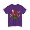 Wildflowers and Red Roses, Graphic T-Shirts for Women, Floral Shirt, Womens Short Sleeve, Ladies Graphic Tees #5128TTS