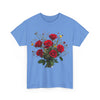 Wildflowers and Red Roses, Graphic T-Shirts for Women, Floral Shirt, Womens Short Sleeve, Ladies Graphic Tees #5131TTS