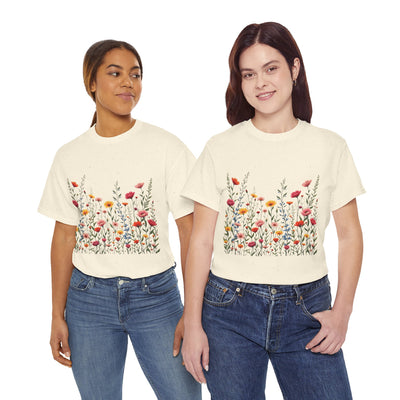 Wildflowers, Graphic T-Shirts for Women, Floral Shirt, Womens Short Sleeve, Ladies Graphic Tees #5103TTS