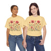 Wildflowers and Pink Roses, Graphic T-Shirts for Women, Floral Shirt, Womens Short Sleeve, Ladies Graphic Tees #5015TTS
