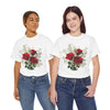 Wildflowers and Red Roses, Graphic T-Shirts for Women, Floral Shirt, Womens Short Sleeve, Ladies Graphic Tees #5127TTS