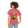 Wildflowers and Pink & Yellow Roses, Graphic T-Shirts for Women, Floral Shirt, Womens Short Sleeve, Ladies Graphic Tees #5138TTS
