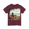 Have You Forgiven Your Ex?  Woman on Bench Looking at Waves, Forgiving T-Shirt, Forgiveness, Relationship Healing Top #5002STS