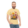 Wildflowers and Pink & Yellow Roses, Graphic T-Shirts for Women, Floral Shirt, Womens Short Sleeve, Ladies Graphic Tees #5147TTS