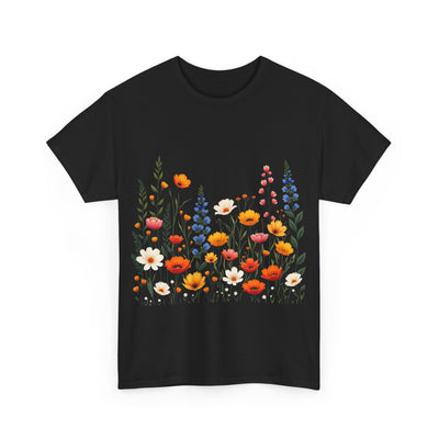 Wildflowers, Graphic T-Shirts for Women, Floral Shirt, Womens Short Sleeve, Ladies Graphic Tees #5110TTS