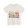 Wildflowers, Graphic T-Shirts for Women, Floral Shirt, Womens Short Sleeve, Ladies Graphic Tees #5114TTS