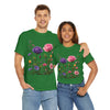 Wildflowers and Pink/Violet Roses, Graphic T-Shirts for Women, Floral Shirt, Womens Short Sleeve, Ladies Graphic Tees #5101TTS