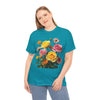 Wildflowers and Pink & Yellow Roses, Graphic T-Shirts for Women, Floral Shirt, Womens Short Sleeve, Ladies Graphic Tees #5148TTS