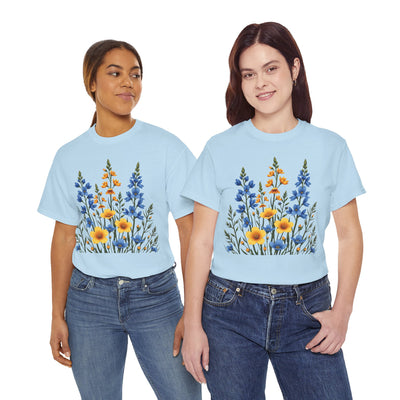 Wildflowers, Graphic T-Shirts for Women, Floral Shirt, Womens Short Sleeve, Ladies Graphic Tees #5121TTS