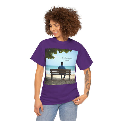 Have You Forgiven Your Ex?Man on Bench Looking at Waves, Forgiving T-Shirt, Forgiveness, Relationship Healing Top #5005STS