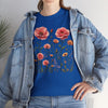 Wildflowers and Pink Roses, Graphic T-Shirts for Women, Floral Shirt, Womens Short Sleeve, Ladies Graphic Tees #5015TTS