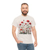 Wildflowers and Red Roses, Graphic T-Shirts for Women, Floral Shirt, Womens Short Sleeve, Ladies Graphic Tees #5035TTS