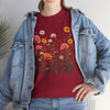 Wildflowers and Pink Roses, Graphic T-Shirts for Women, Floral Shirt, Womens Short Sleeve, Ladies Graphic Tees #5023TTS