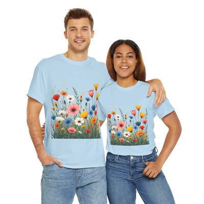 Wildflowers, Graphic T-Shirts for Women, Floral Shirt, Womens Short Sleeve, Ladies Graphic Tees #5108TTS