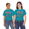 Wildflowers and Pink Roses, Graphic T-Shirts for Women, Floral Shirt, Womens Short Sleeve, Ladies Graphic Tees #5015TTS