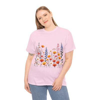 Wildflowers, Graphic T-Shirts for Women, Floral Shirt, Womens Short Sleeve, Ladies Graphic Tees #5110TTS