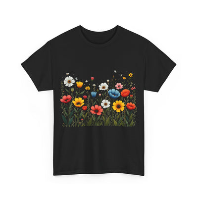 Wildflowers, Graphic T-Shirts for Women, Floral Shirt, Womens Short Sleeve, Ladies Graphic Tees #5114TTS