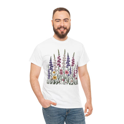 Wildflowers, Graphic T-Shirts for Women, Floral Shirt, Womens Short Sleeve, Ladies Graphic Tees #5124TTS