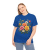 Wildflowers and Pink & Yellow Roses, Graphic T-Shirts for Women, Floral Shirt, Womens Short Sleeve, Ladies Graphic Tees #5144TTS